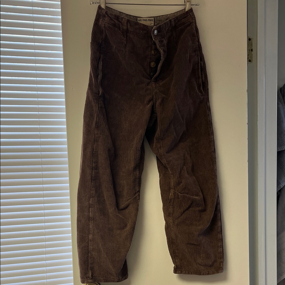 We The Free Dark Brown Corduroy Pants